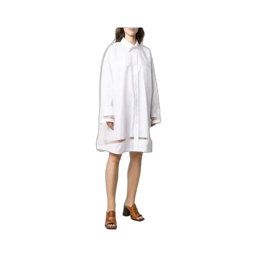 Maison Margiela Sheer Overlay Shirt Dress