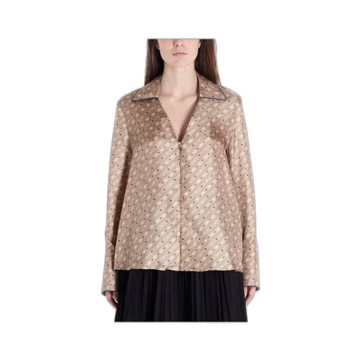Striped Karligraphy Motif Blouse