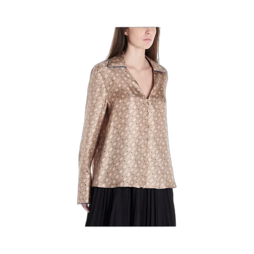 Striped Karligraphy Motif Blouse