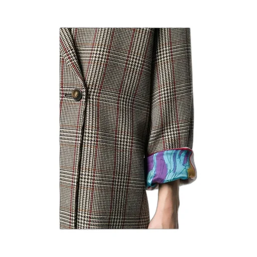 Multicolor Plaid Coat