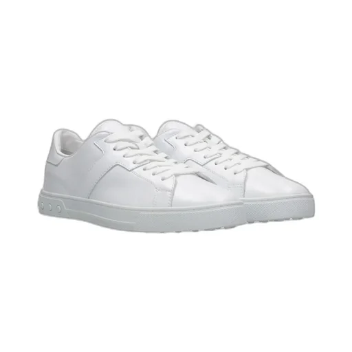 Leather Lace-Up Sneakers