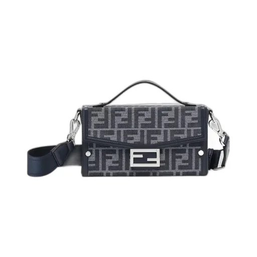 Fendi Baguette Soft Trunk Ff Jacquard Shoulder Bag