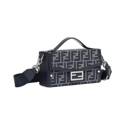 Fendi Baguette Soft Trunk Ff Jacquard Shoulder Bag