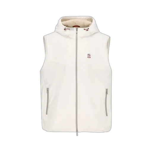 Brunello Cucinelli Logo Embroidered Hooded Vest