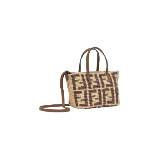 Fendi Mini Roll Ff Crochet Tote Bag