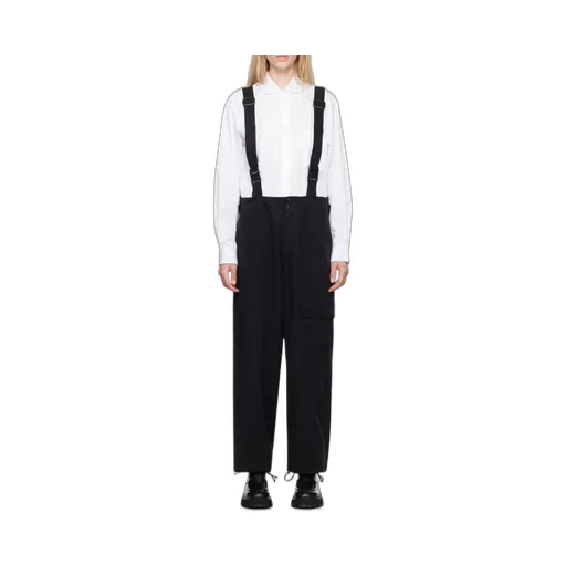 Y-3 Suspender Straight-Leg Pants