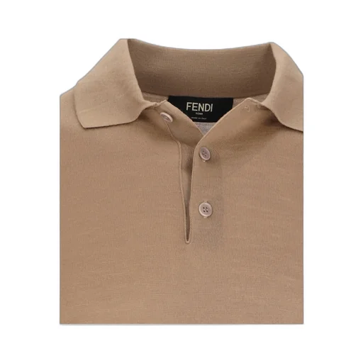 Fendi Ff Embossed Short Sleeved Polo Shirt