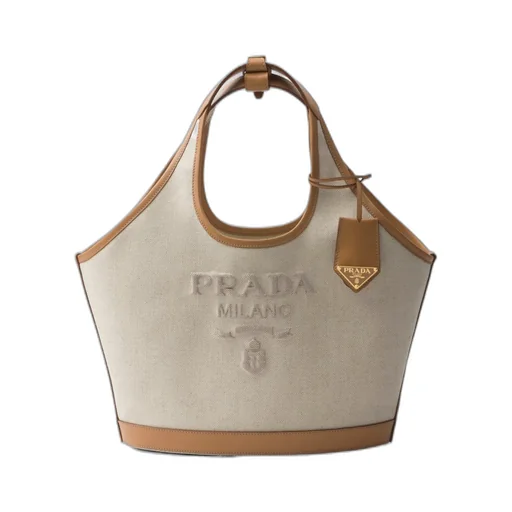 Prada Logo Printed Medium Top Handle Bag