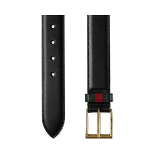 Leather Belt With Web