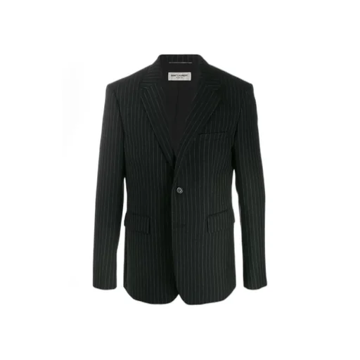 Pinstriped Buttoned Blazer