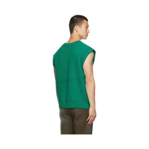 Ribbed Logo-Knit Sleeveless Vest