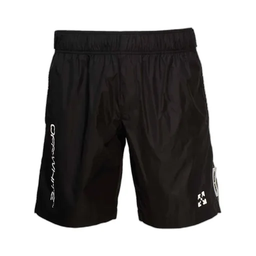 Off-White Logo Printed Swim Shorts