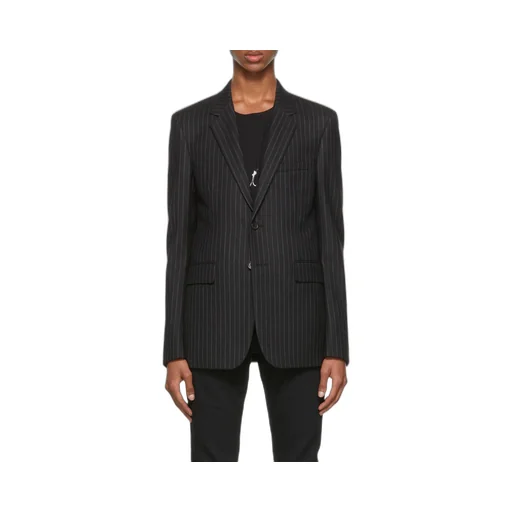 Pinstriped Buttoned Blazer