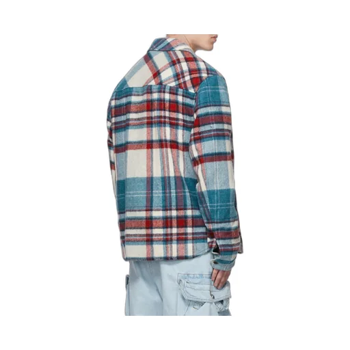 We11Done Front-Zip Checked Overshirt