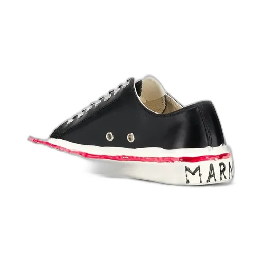 Leather Lace-Up Sneakers