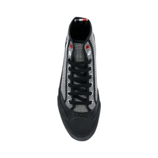 Check Round Head Casual Sneakers