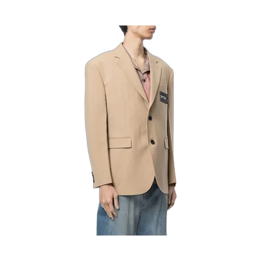 Logo-Patch Single-Breasted Blazer