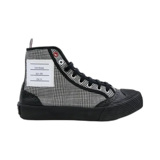 Check Round Head Casual Sneakers