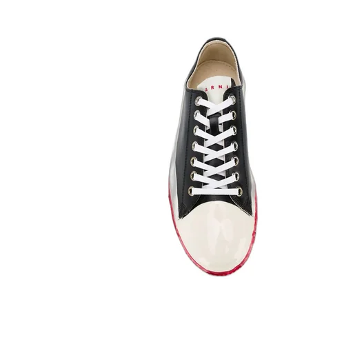 Leather Lace-Up Sneakers