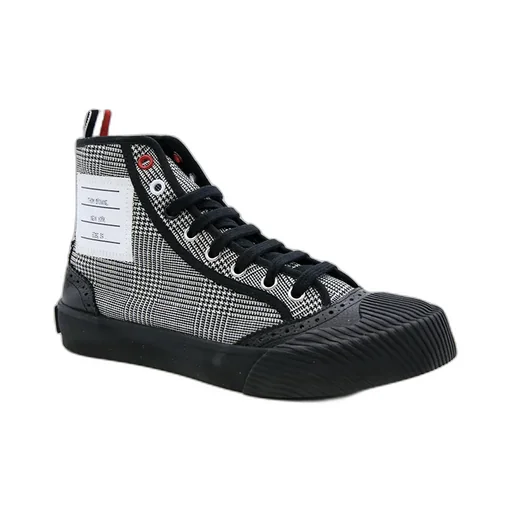 Check Round Head Casual Sneakers