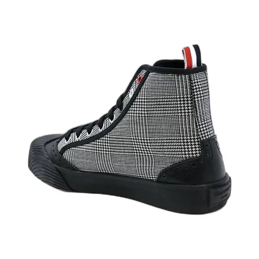 Check Round Head Casual Sneakers
