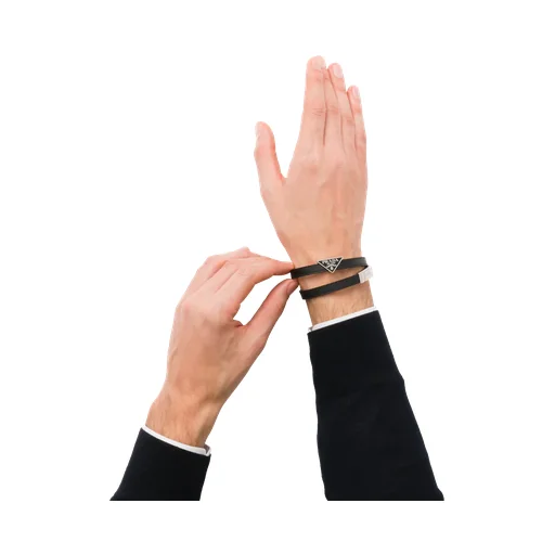 Prada Logo Plaque Bracelet