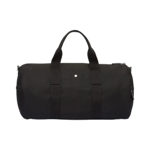 Prada Logo Plaque Zip-Up Duffle Bag