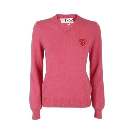 Comme Des GarÇOns Play V-Neck Knitted Jumper