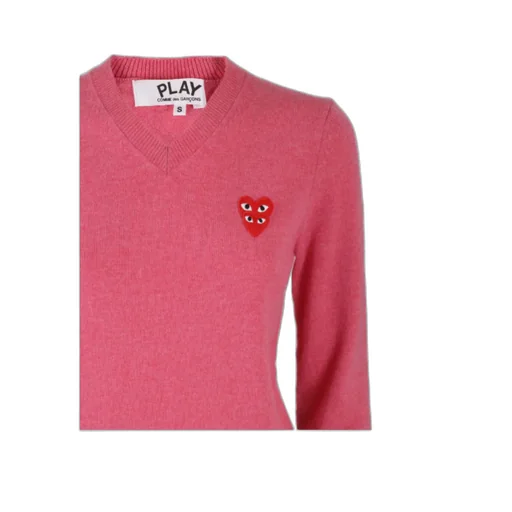 Comme Des GarÇOns Play V-Neck Knitted Jumper