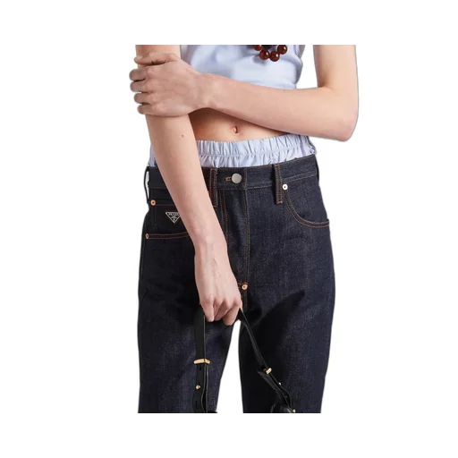 Prada Triangle-Logo Low-Waisted Jeans