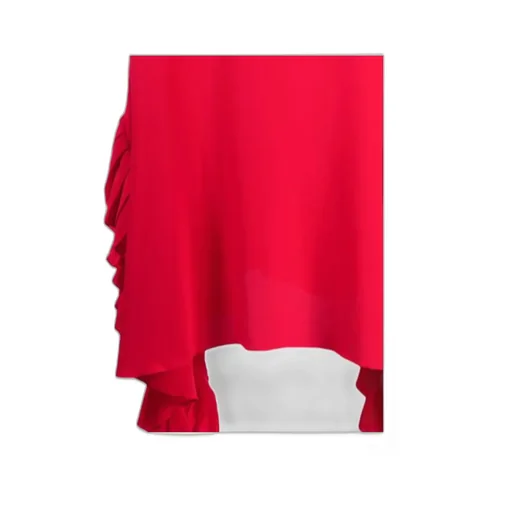 Silk Draped Ruffle Skirt