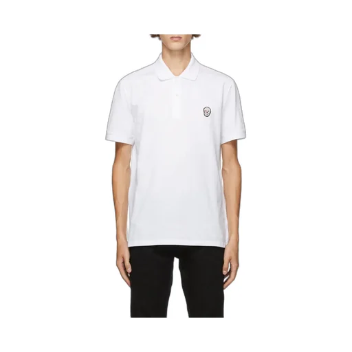 Alexander Mcqueen Skull Embroidered Polo Shirt