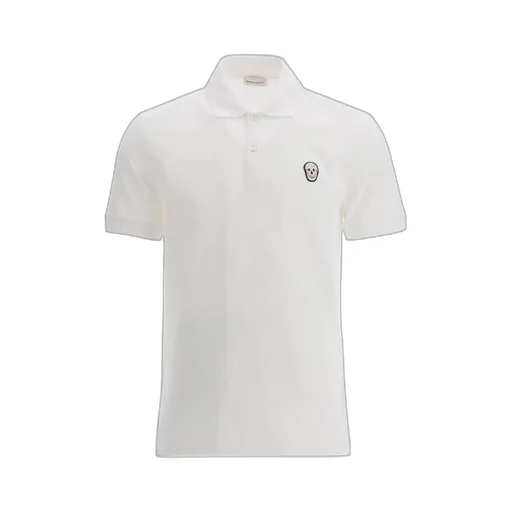 Alexander Mcqueen Skull Embroidered Polo Shirt