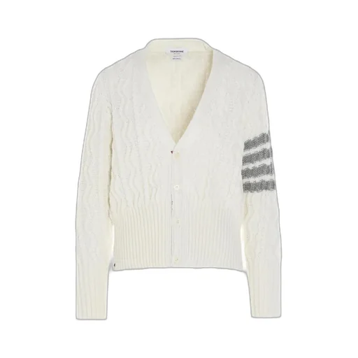 4-Bar Aran Cable Knit Cardigan