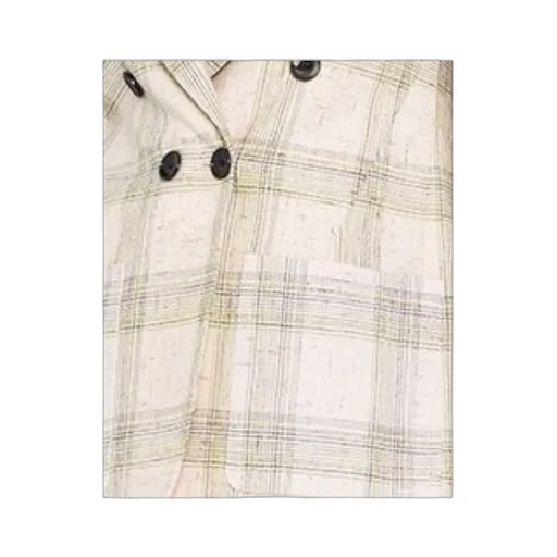 Lenora Check-Print Double-Breasted Jacket