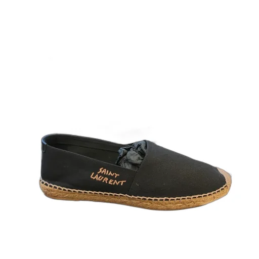 Saint Laurent Logo Embroidered Slip-On Espadrilles