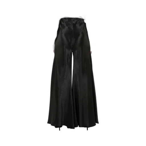 Black Wide-Leg Casual Pants