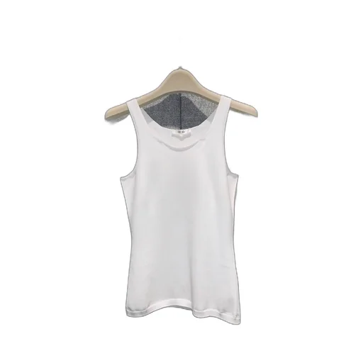 Saint Laurent Sleeveless Ribbed Tank Top