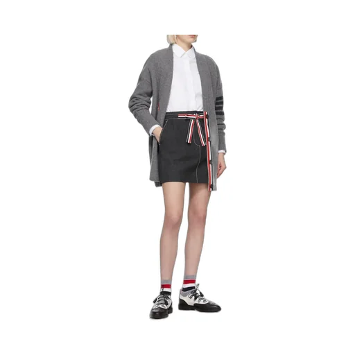 2Ply Fresco Tie Waist Mini Sack Skirt