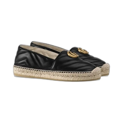Leather Espadrille With Double G