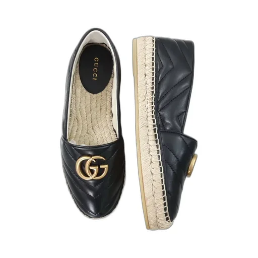 Leather Espadrille With Double G