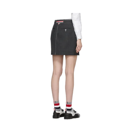 2Ply Fresco Tie Waist Mini Sack Skirt
