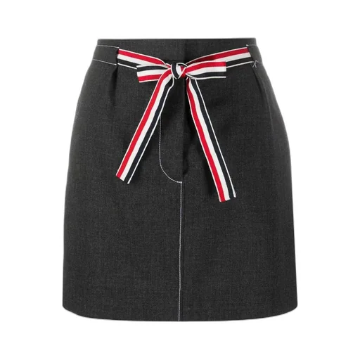 2Ply Fresco Tie Waist Mini Sack Skirt