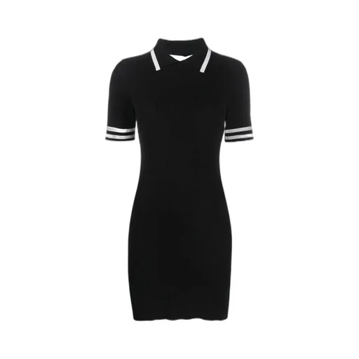 Off-White Short Sleeved Knitted Dress
