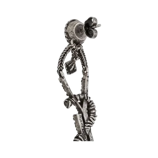 Saint Laurent Logo Monogram Drop Earrings