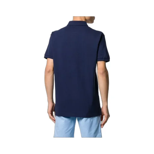 Navy Blue Logo Embroidered Polo Shirt