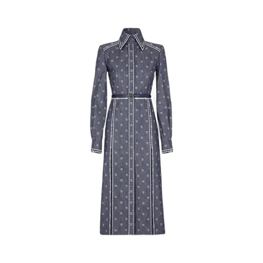 Karligraphy Motif Shirt Dress