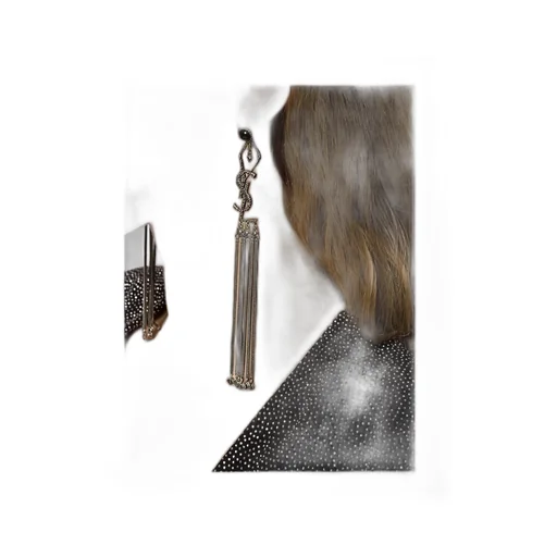 Saint Laurent Logo Monogram Drop Earrings