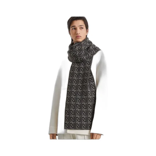 Fendi Allover Ff Jacquard Scarf