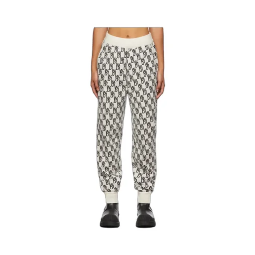 Monogram Intarsia-Knit Track Pants